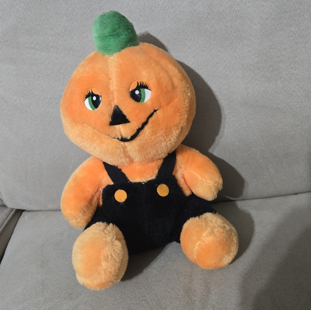 Vintage HALLOWEEN 1980's Acme The Great Pumpkin Man 10" Plush Stuffed Toy